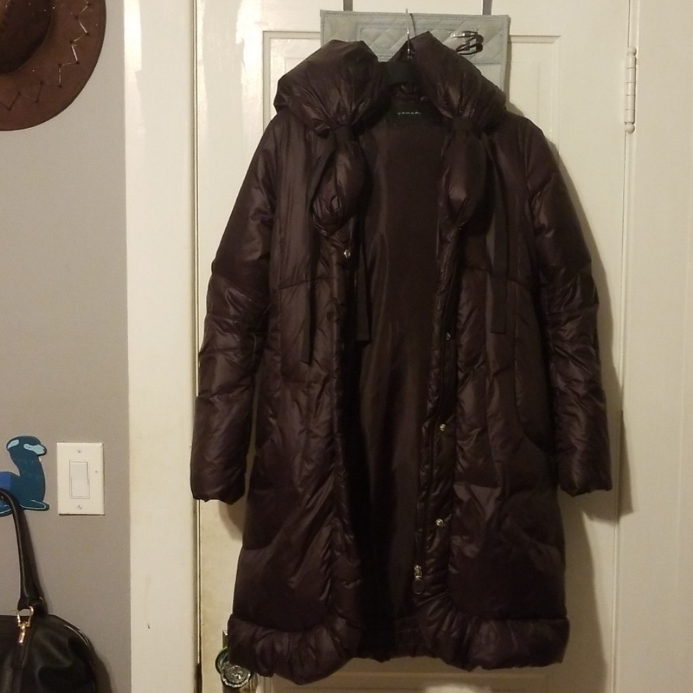 Purple Tahari Puffer Jacket